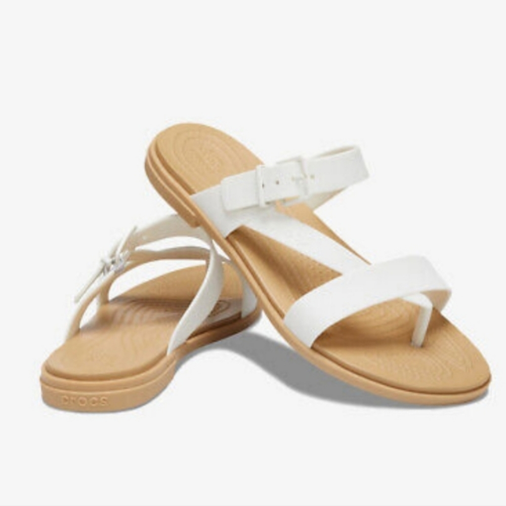 Crocs Women Iconic Tulum Comfort Thong Sandals Flats shoes sz 7